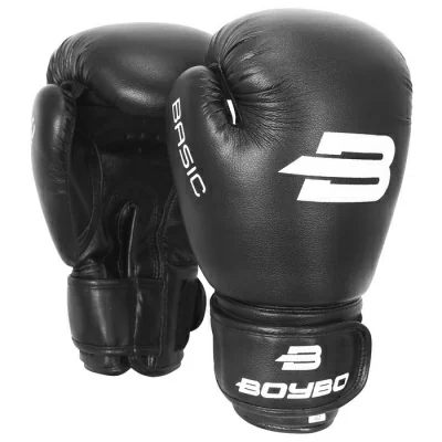 картинка Перчатки боксерские BoyBo Basic черные 